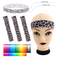 Elastic Custom color logo and width knotted knot beaded headband sports