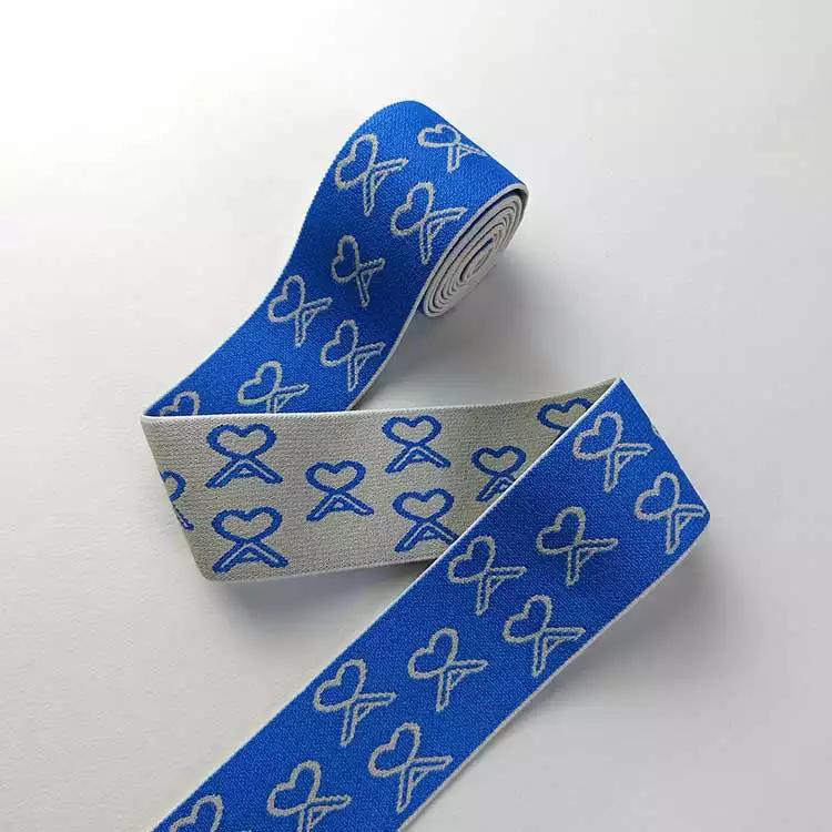 GEB182 Heart Pattern Jacquard, Jacquard Elastic Tape, Elastic Web Band; Clothes