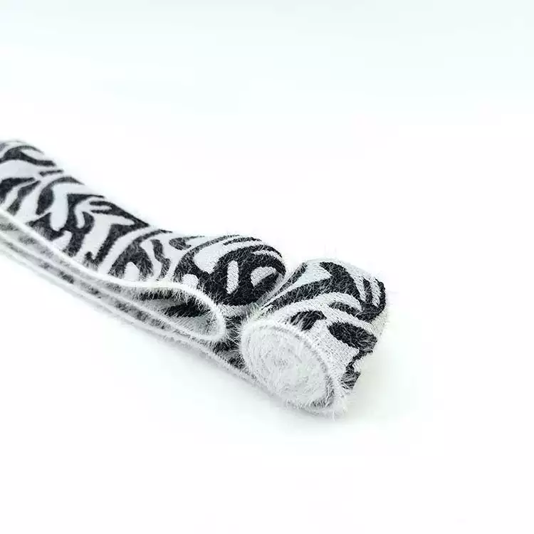 GEB228 Fluff Elastic Band Zebra, Jacquard Elastic Band, Heavy Elastic Ribbon; Garments