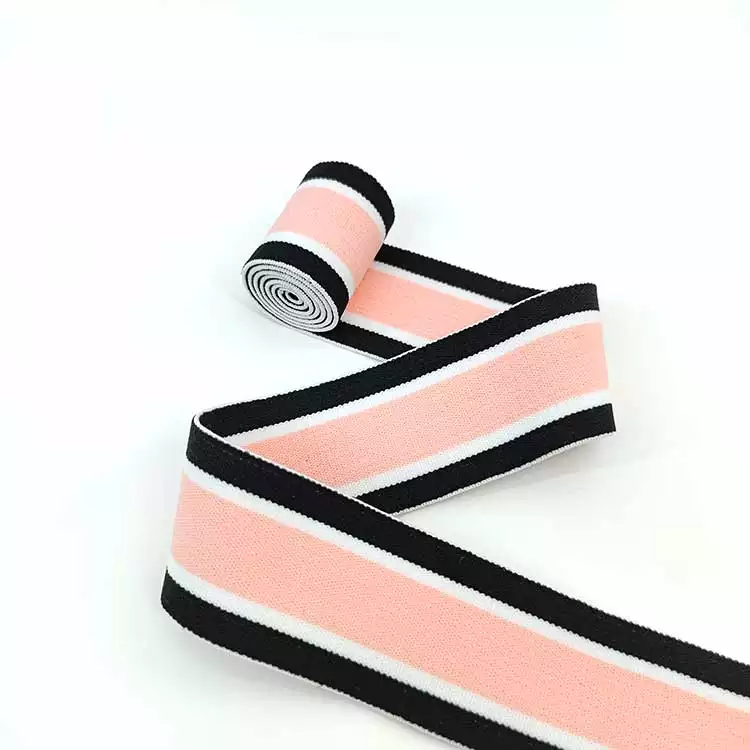 GEB218 Free Sample Elastic Polyester Strap Sustainable Pink Strap Elastic Band for Hatband