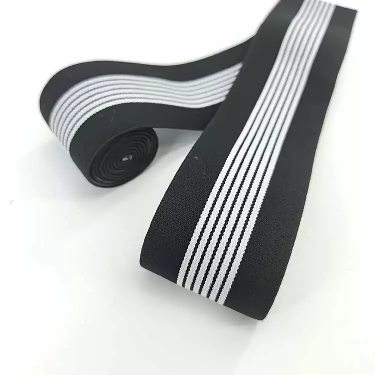 GEB113 Elastic Trim Band, Jacquard Resistance Ribbon, Stretchy Edge Band; Hats