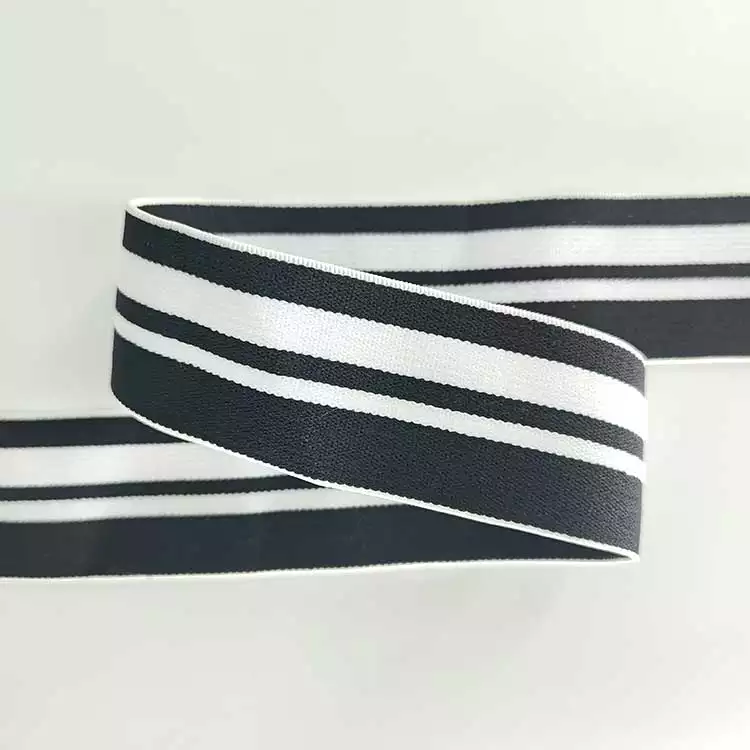 GEB048 Custom Elastic Edge Band Stripe Elastic Waistband Fancy Jacquard Elastic Webbing for Clothing