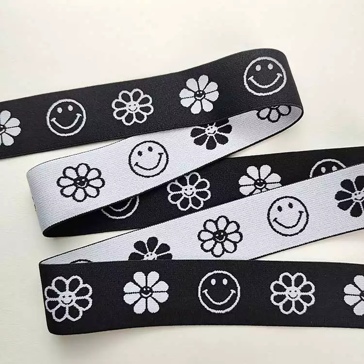 GEB093 Elastic Waistband, Jacquard Sewing Elastic Ribbon, Elastic Band; Hats, Garments