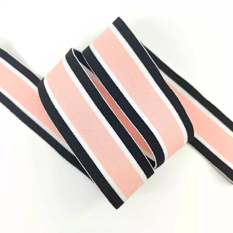 GEB218 Free Sample Elastic Polyester Strap Sustainable Pink Strap Elastic Band for Hatband