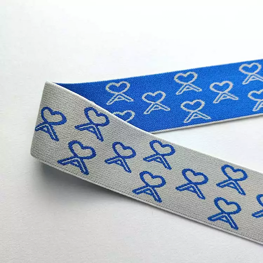 GEB182 Heart Pattern Jacquard, Jacquard Elastic Tape, Elastic Web Band; Clothes