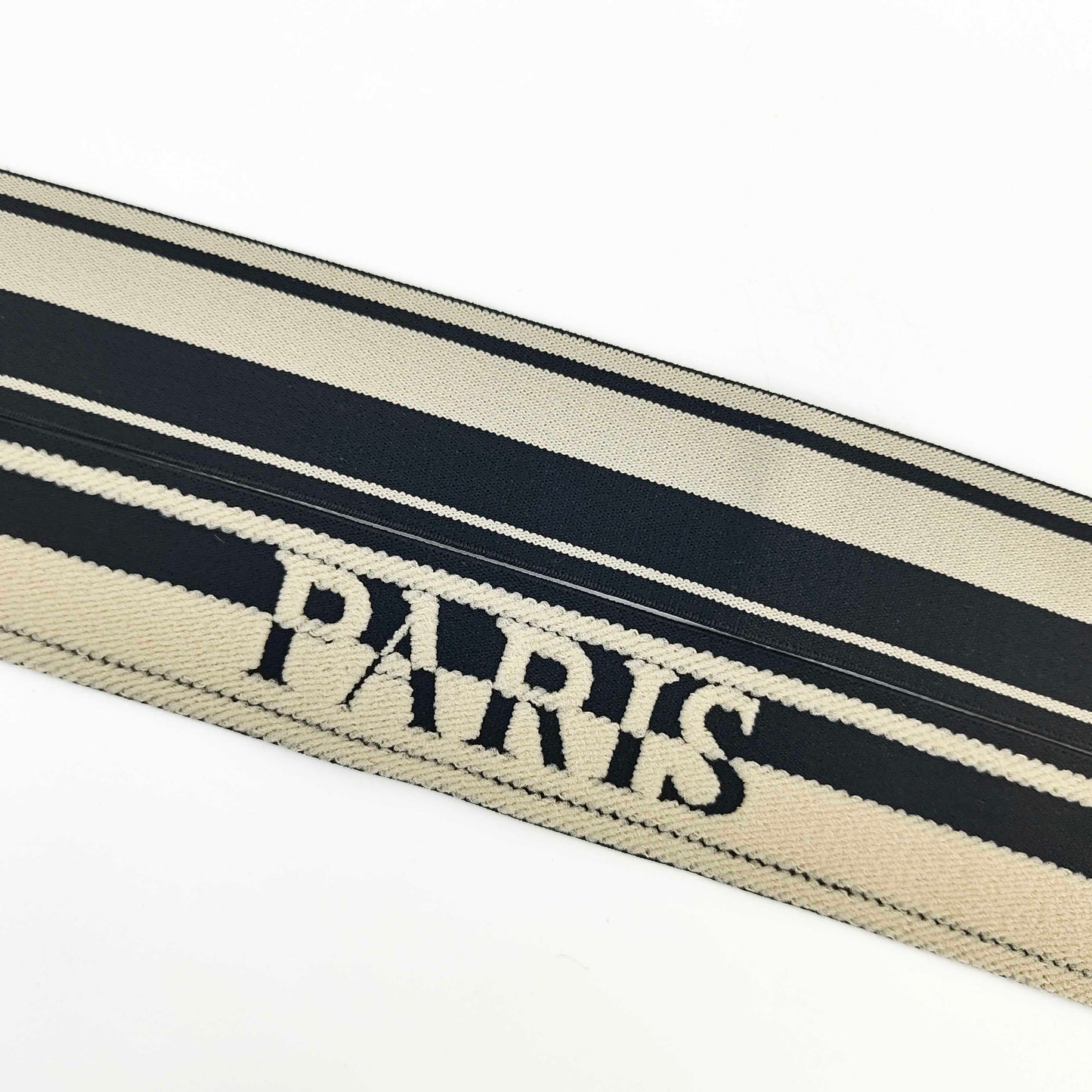 FZ-126 Black Brown Letters Jacquard Garments Elastic Band