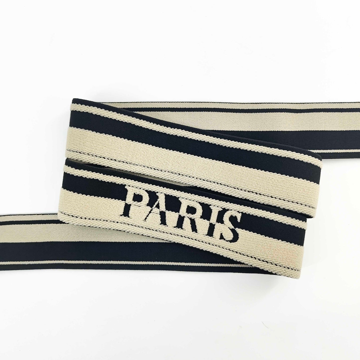 FZ-126 Black Brown Letters Jacquard Garments Elastic Band