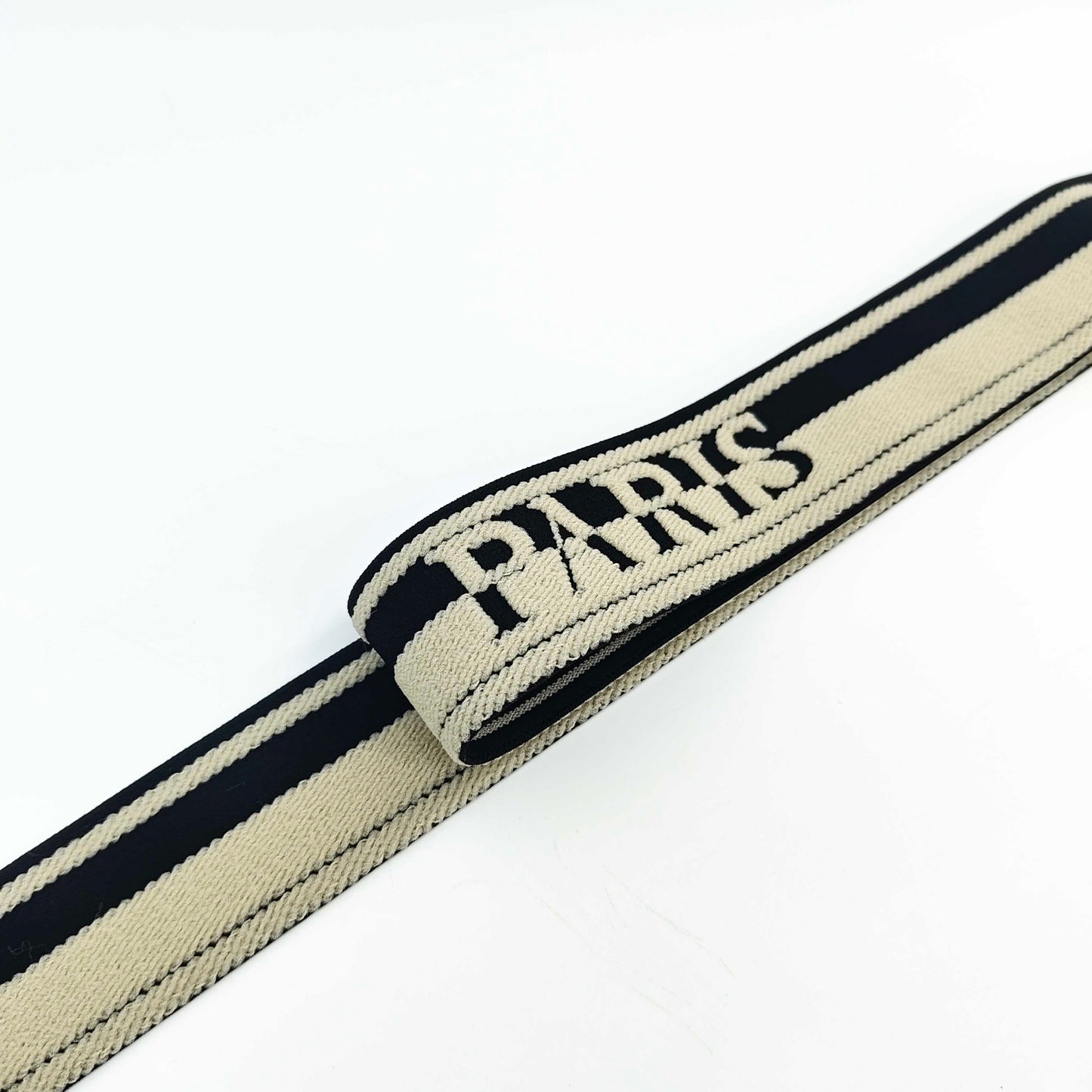 FZ-126 Black Brown Letters Jacquard Garments Elastic Band