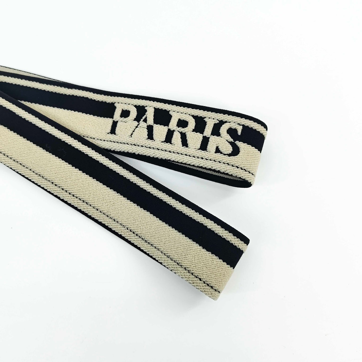 FZ-126 Black Brown Letters Jacquard Garments Elastic Band