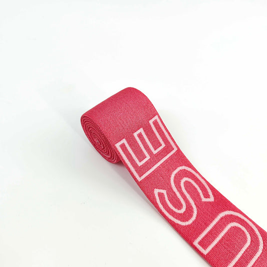 FZ-128 Red Stroke Letters Garments Elastic Band