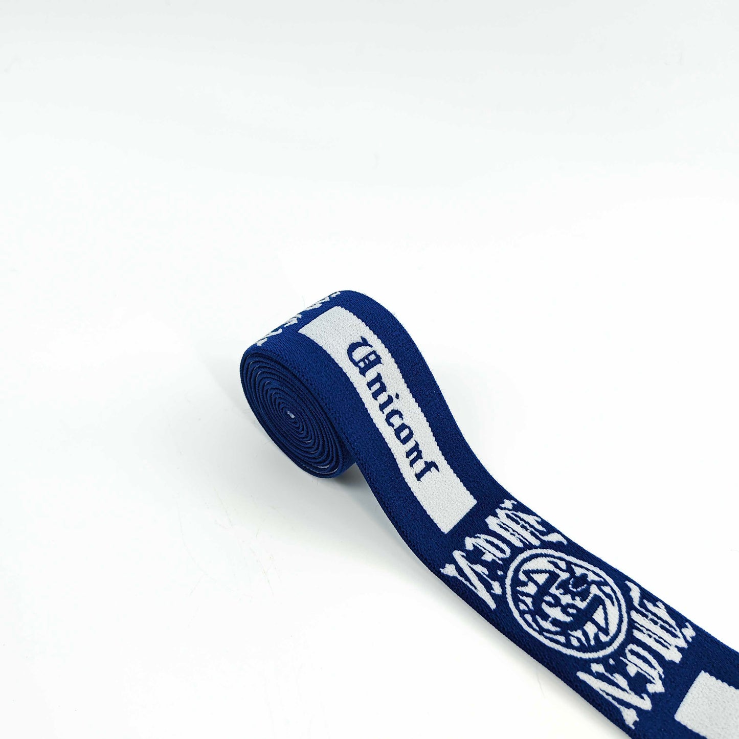 FZ-129 Dark Blue LOGO Letters Jacquard Garments Elastic Band