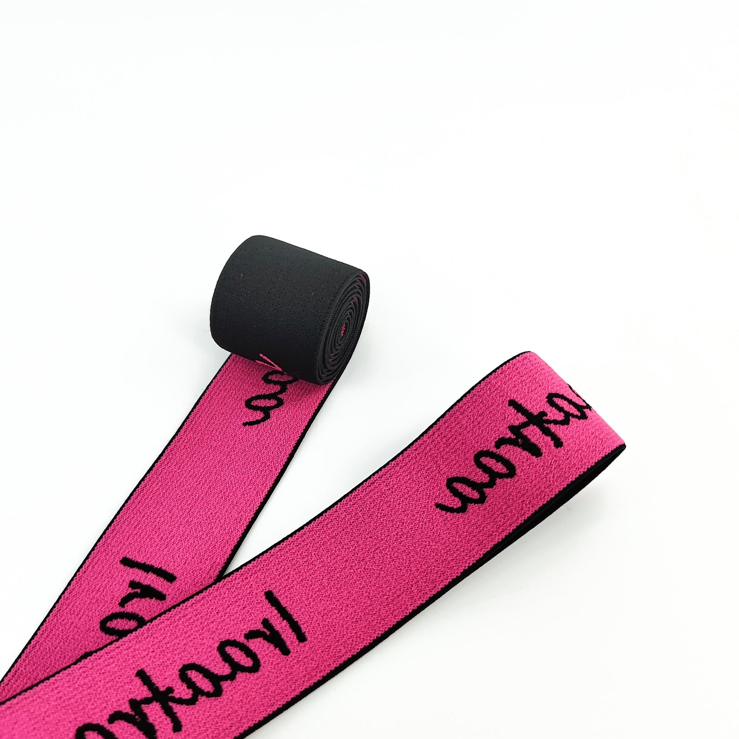 FZ-134 Black Pink Letters Elastic Band