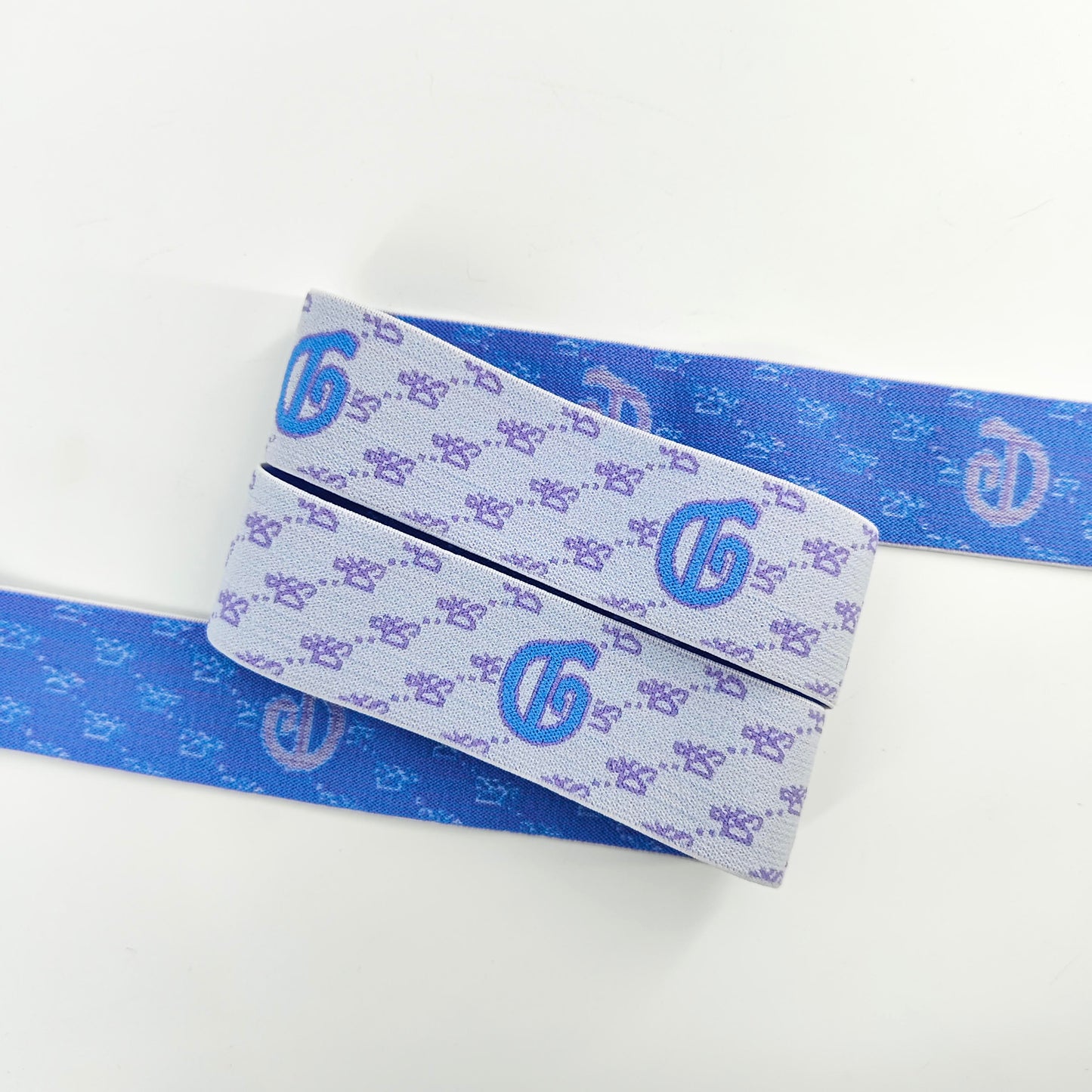 FZ-138 Blue LOGO Pattern Jacquard Elasitc Band