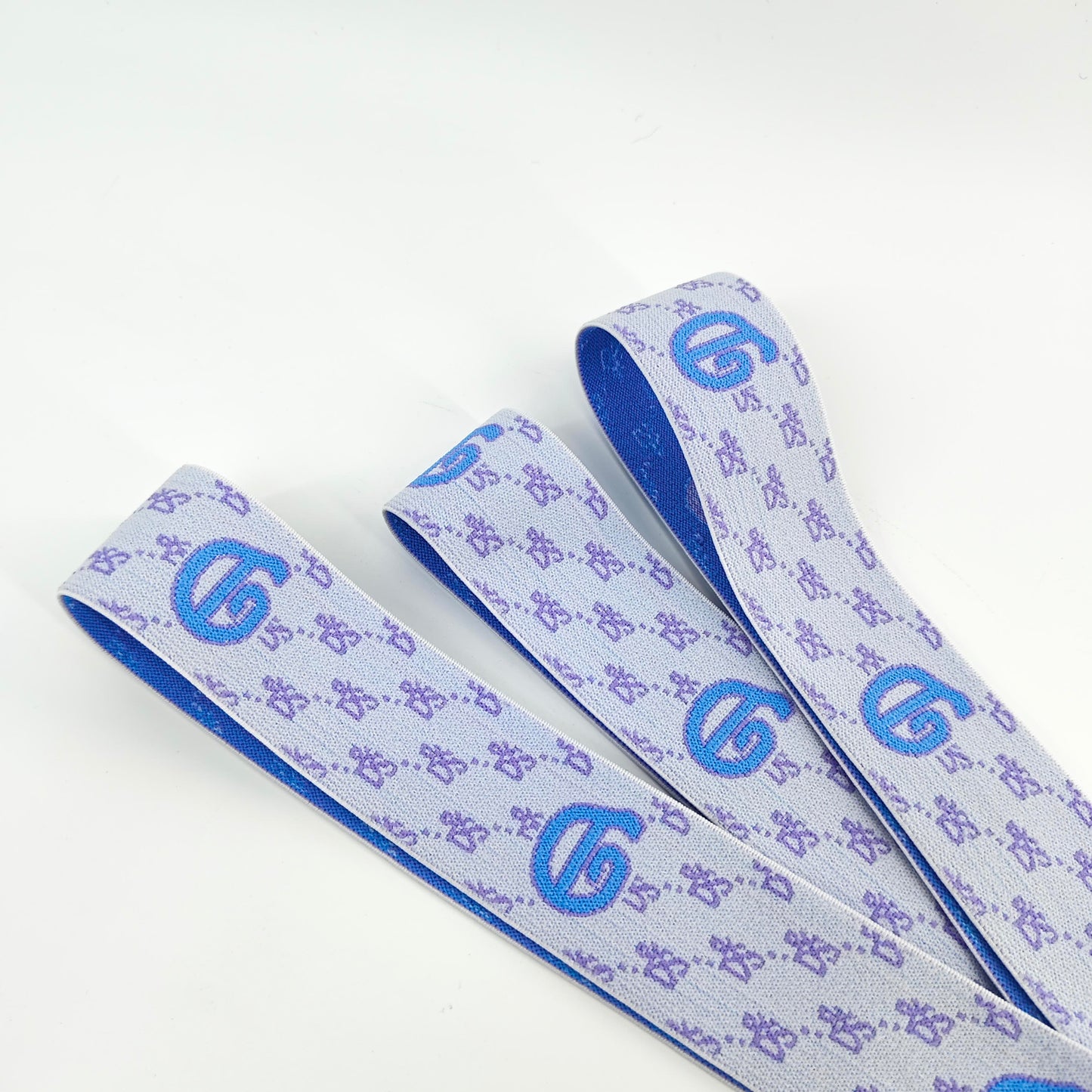 FZ-138 Blue LOGO Pattern Jacquard Elasitc Band