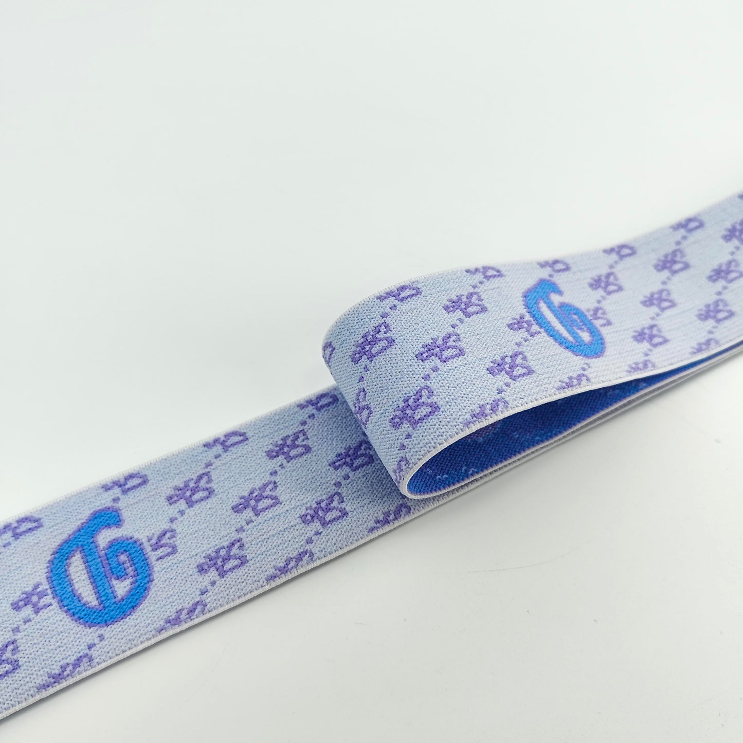 FZ-138 Blue LOGO Pattern Jacquard Elasitc Band