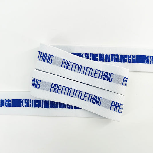 FZ-139 Blue Letters Jacquard Garments Elastic Band