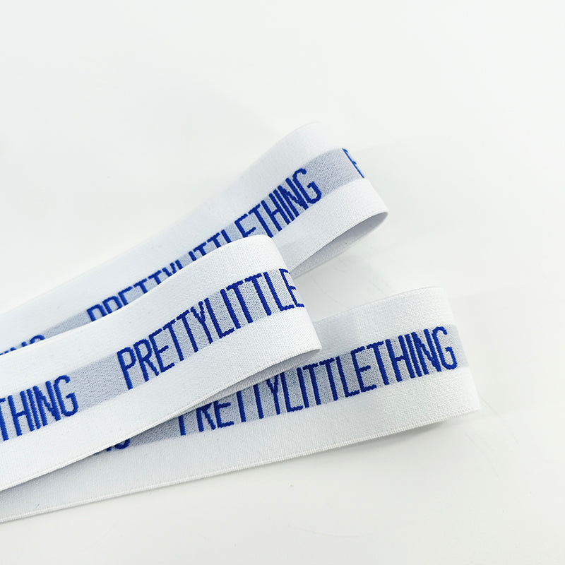 FZ-139 Blue Letters Jacquard Garments Elastic Band