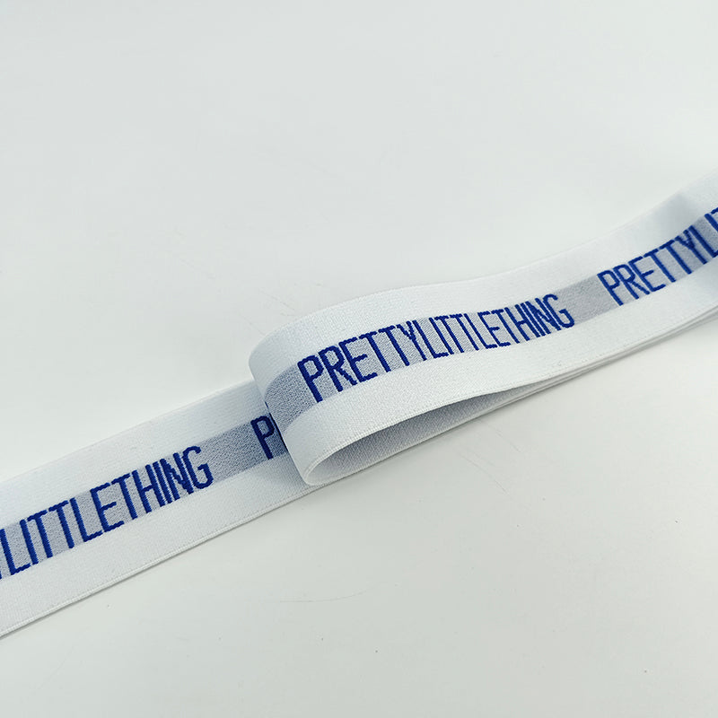 FZ-139 Blue Letters Jacquard Garments Elastic Band